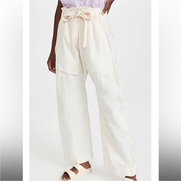Free People Sky Rider Straight Leg Paperbag Pants m - Picture 1 of 8